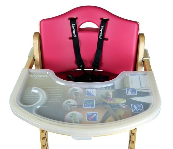Abiie Beyond Wooden High Chair with Tray - Image 2