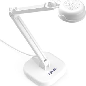 INS-1 USB Document Camera — 8MP Ultra HD, Auto Focus, LED Light, Built-in Microphone, Mac OS, Windows, Chromebook Compatible for Distance Learning, Remote Teaching, Web Conferencing, Live Demo