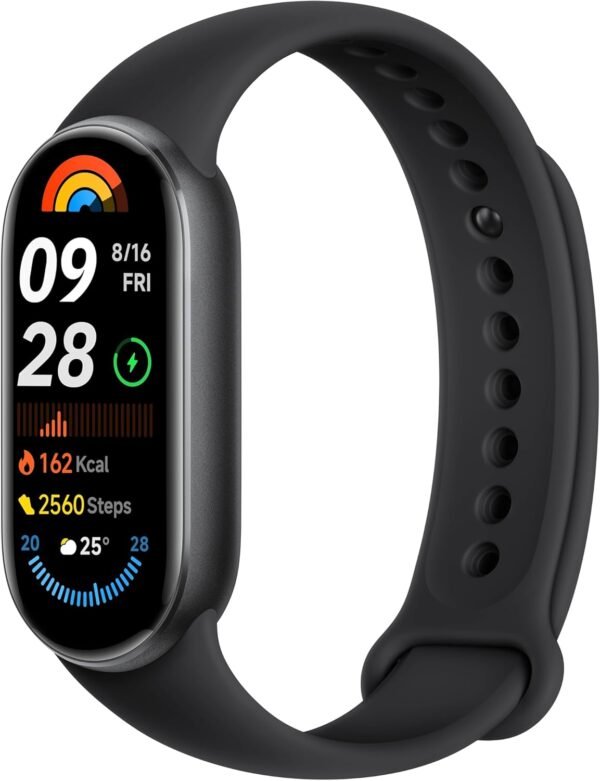 Xiaomi Smart Band 9 Global Version (2024) 1.62" Amoled Display | 233 mAh Battery | up to 21 Days of Battery Life | Over 150 Workout Modes | BT 5.4 | 50M Water Resistant - Midnight Black