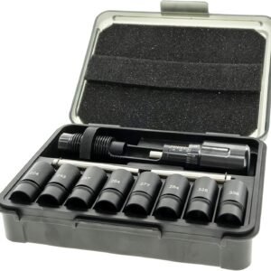 Frankford Arsenal Universal Bullet Seating Die for .224 to .338 Caliber with Micrometer Stem and Storage Case for Reloading, Black