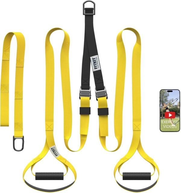 Bodyweight Fitness Training Kit, Home Resistance Trainer Straps for Total Body Workouts