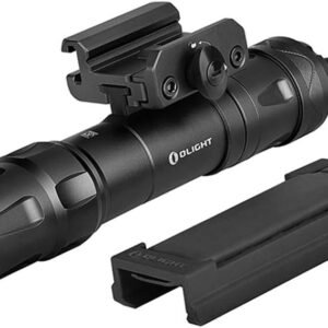OLIGHT Odin 2000 Lumens Picatinny Rail Mounted Rechargeable Tactical Flashlight with Remote Pressure Switch, 300 Meters Beam Distance, Powered by Battery(Black)