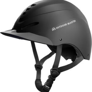 OutdoorMaster Equestrian Helmet, Horse Riding Helmet with Sun Visor and Excellent Ventilation, Adjustable Safe Helmet for Men, Women & Youth